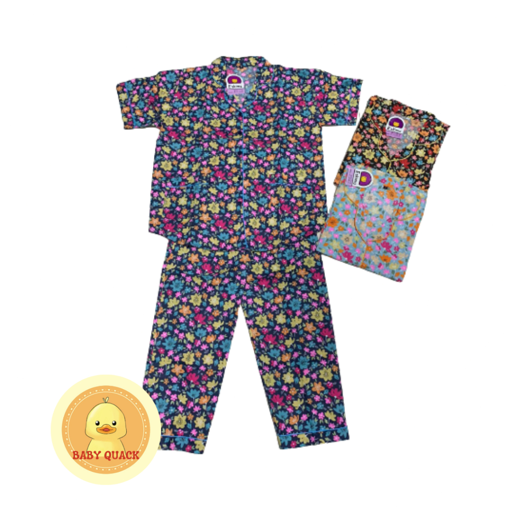 Makassar Piyama Eskimo Baju Hamil/Baju Tidur Motif Bunga