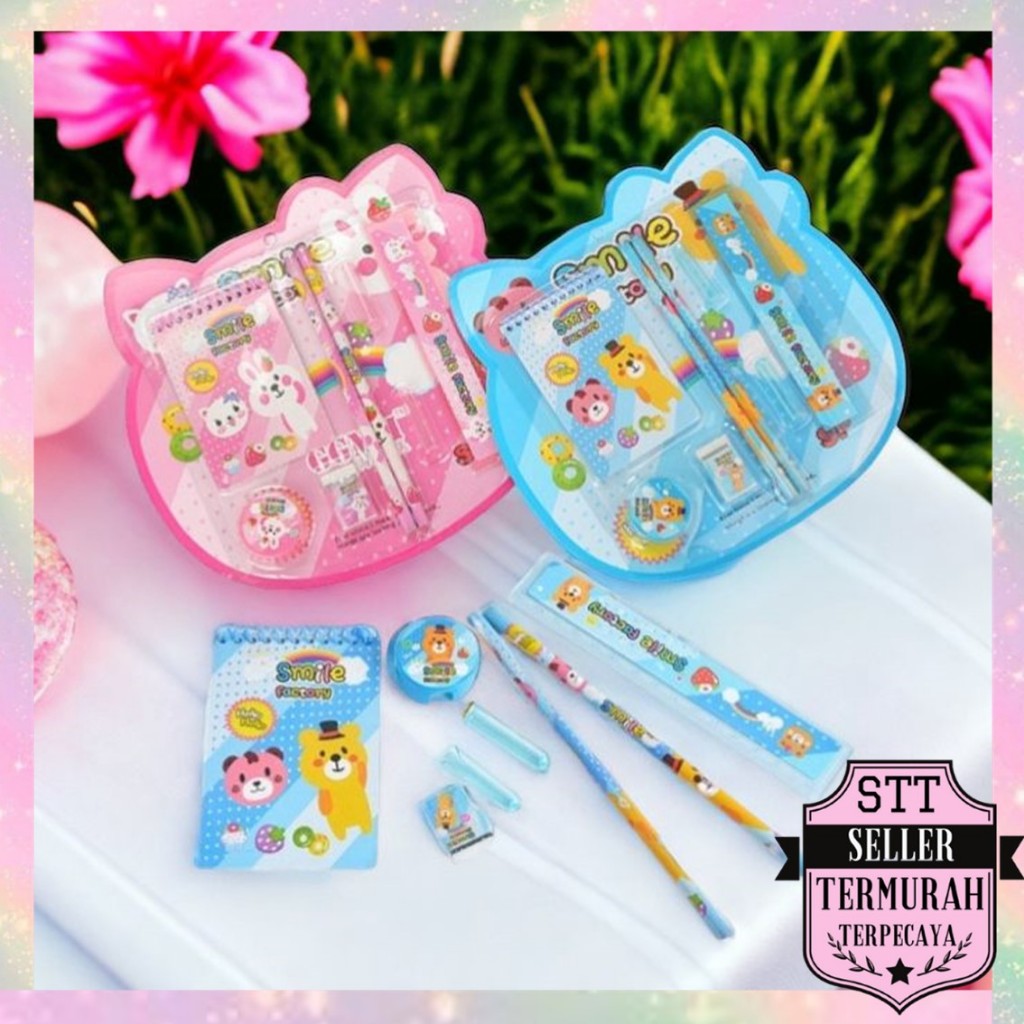 

STT Alat Tulis Set 8IN1 Stationery Set Lucu Karakter Kartun Perlengkapan Alat Tulis Sekolah Anak-Anak TK Souvenir Ulang Tahun Anak Alat Tulis 8 IN 1 Karakter