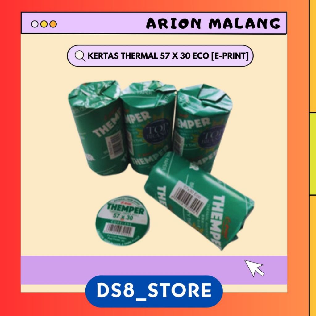 

Kertas Kasir Thermal Register Roll 57x30 Hijau E-PRINT