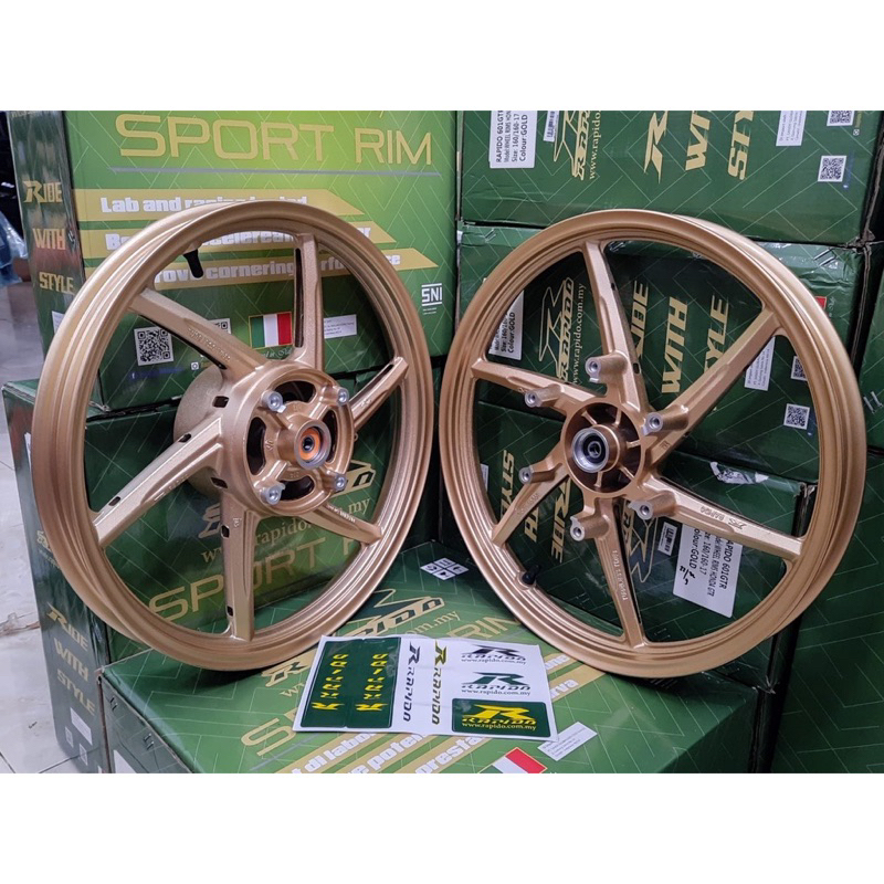 VELG BINTANG RAPIDO MALAYSIA SUPRA GTR 160 x 160 17 DAN 160 x 185 17 ORIGINAL RAPIDO MALAYSIA