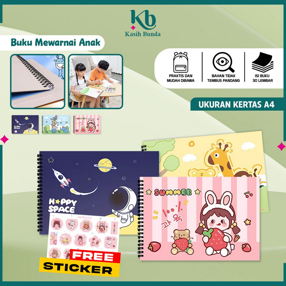 

Drawing Book Buku Gambar A4 Isi 30 Lembar Buku Mewarnai Anak Balita / Buku Menggambar Painting Book Kids / Buku Sketsa Gambar Lukis Anak BUNDA A62