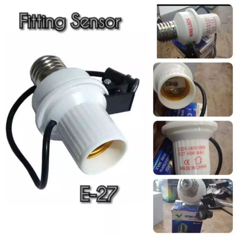 Fiting Lampu Otomatis Hidup Mati Sensor Cahaya