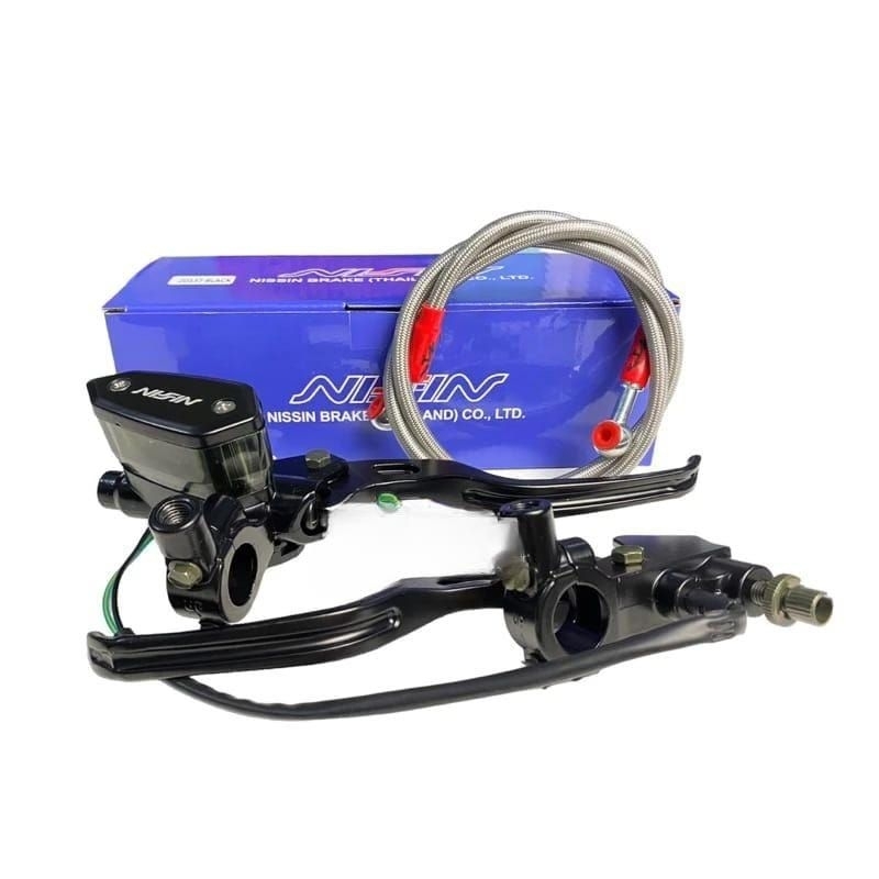 PAKETAN MURAH HEMAT VARIASI handle master rem oval model rcb plus selang rem depan untuk motor rxk r