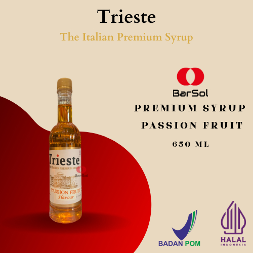 

Trieste Syrup Passion Fruit 650 Ml - Barsol Indonesia