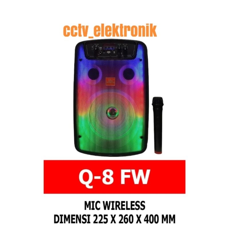 SPEAKER PORTABLE JDL BLUTOOTH JDL Q8 FW SPEAKER BLUTOOTH WIRELESS MIC KARAOKE