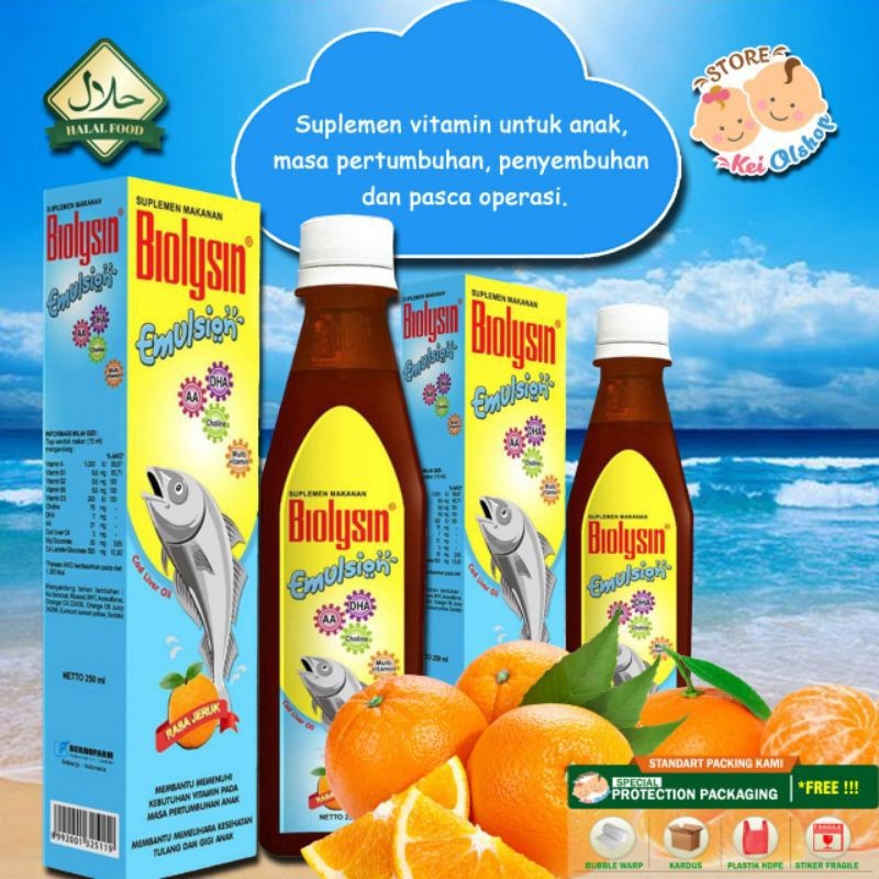 Biolysin Emulsion 250 ml || Biolysin || Multivitamin anak