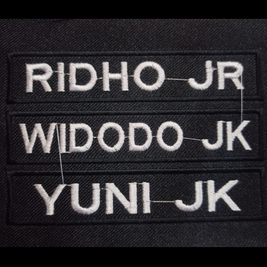 Bordir Nama Seragam Kerja / Bordir Papan Nama