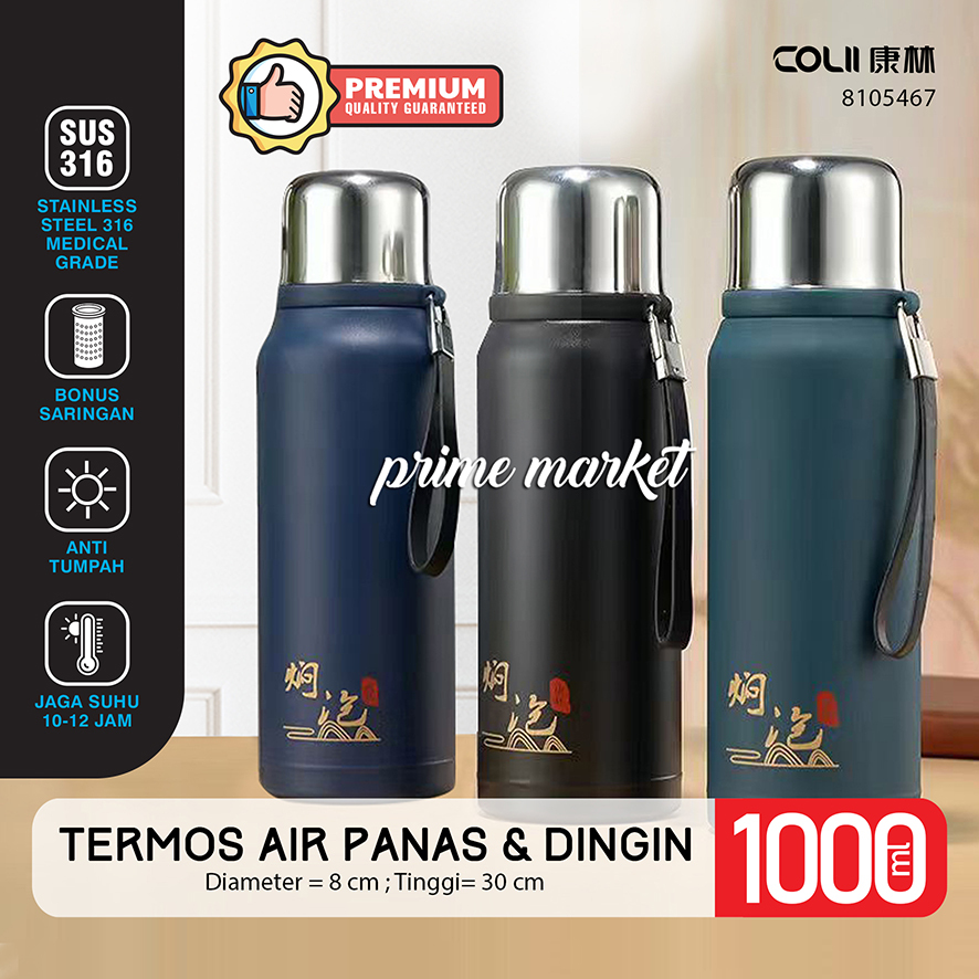 Termos Air Panas 1 Liter Thermos Air Panas Tremos Air Panas Stainless KLA185 (8105467)