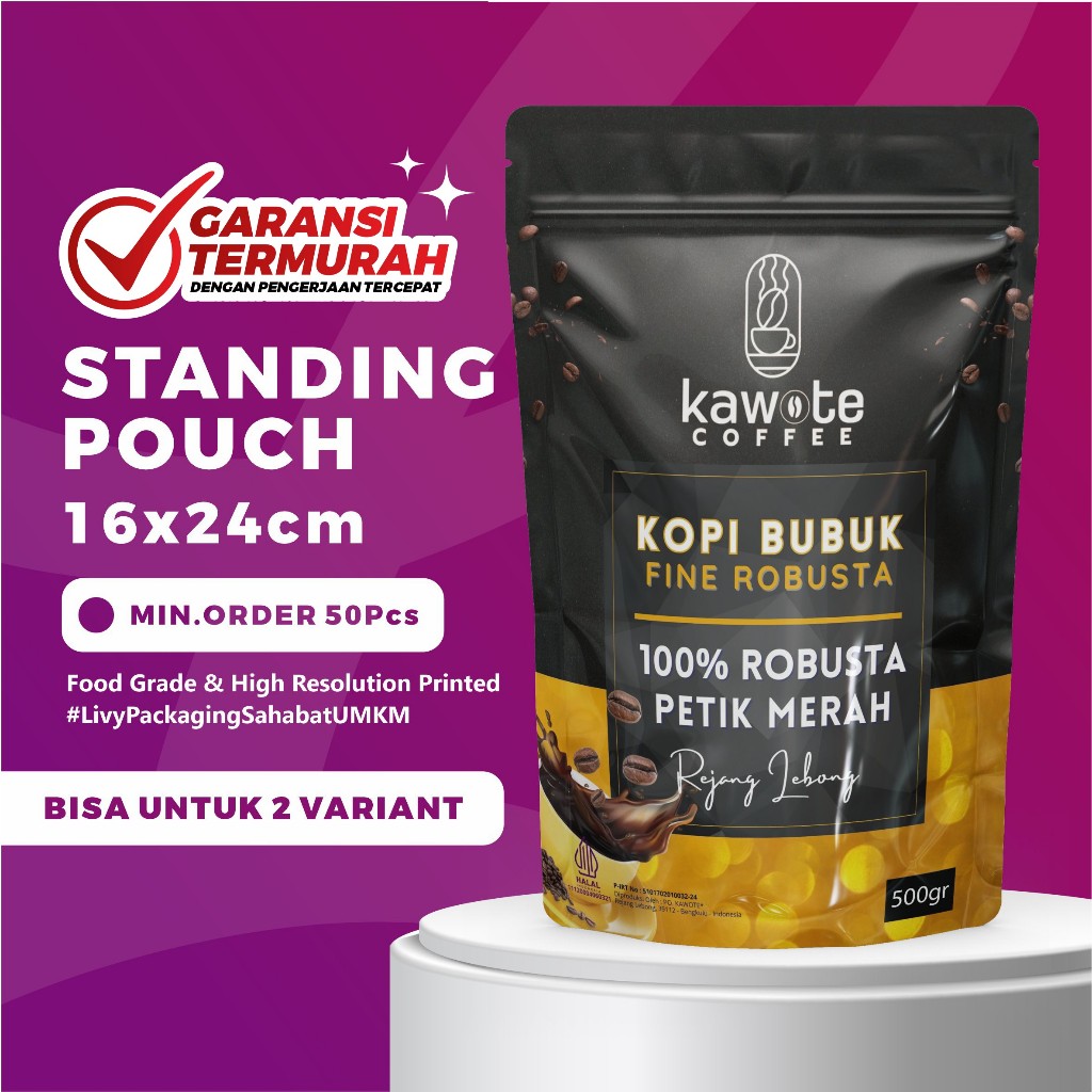 

Livy Packaging - 16x24cm Standing Pouch Cetak Full Printing Kemasan Snack Makanan