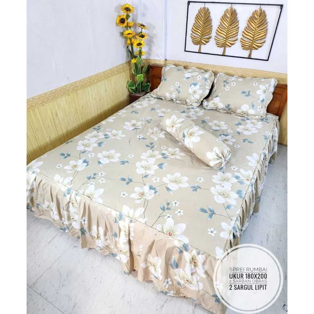 Sprei Rumbai ukuran 180 x 200 x 45