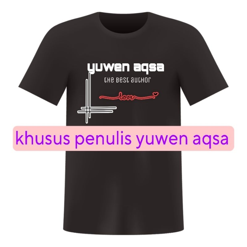 Kaos lengan pendek, sablon Yuwen Aqsa