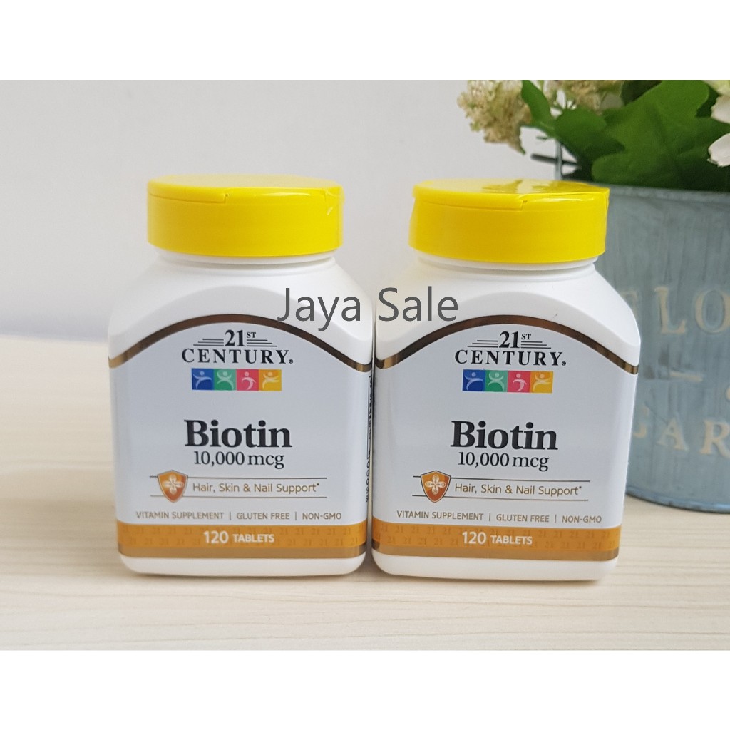 21st 21 st Century Biotin plus Calcium 10000 mcg Hair Vitamin Original USA