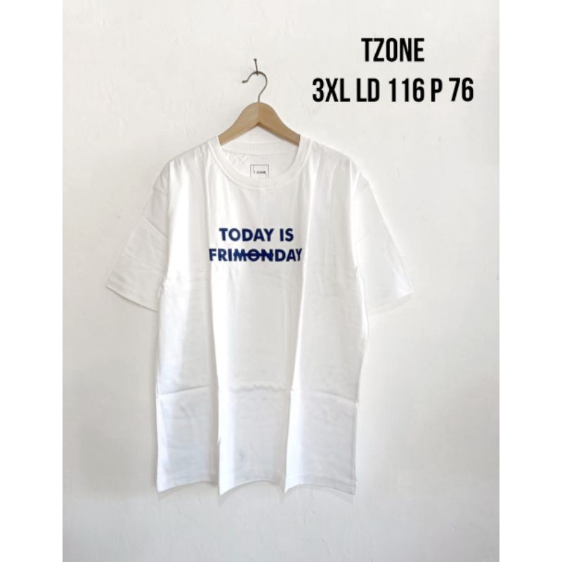 Kaos Oblong Big Size Lengan Pendek Laki-laki T Zone