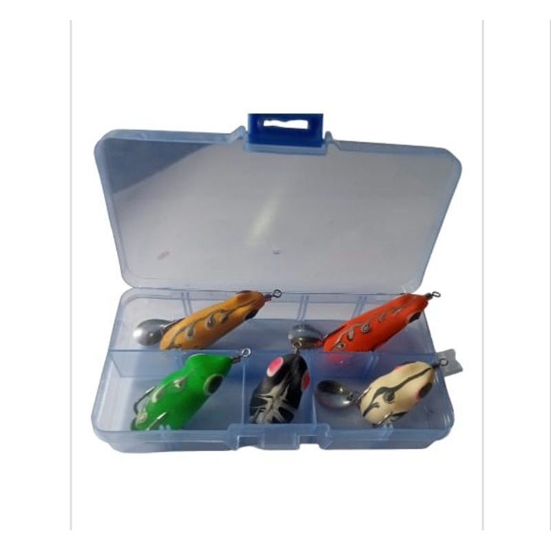 umpan casting gabus satu set box isi 5 warna acak