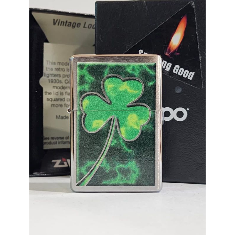 Zippo Original Vintage Distressed Clover Design 230.25