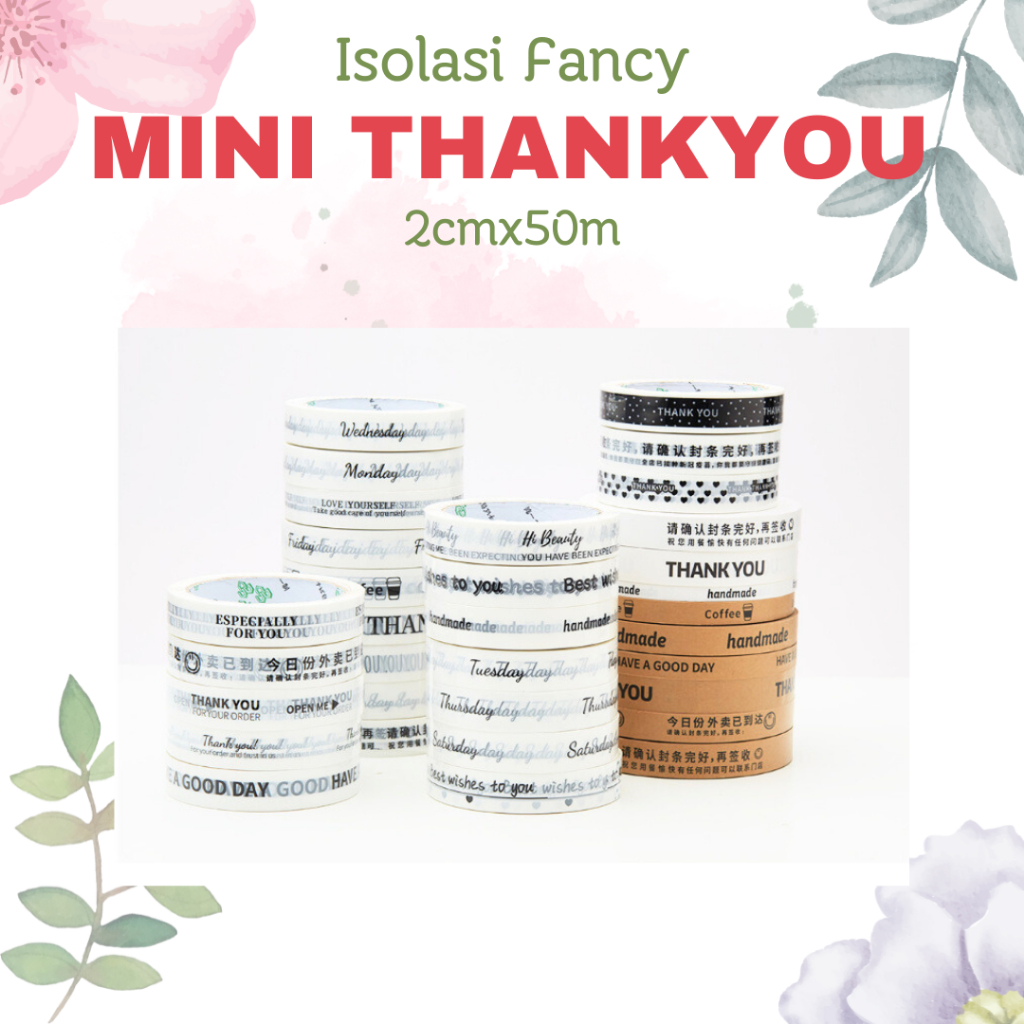 

Isolasi Motif Tulisan Thankyou / Selotip Thankyou 2cm