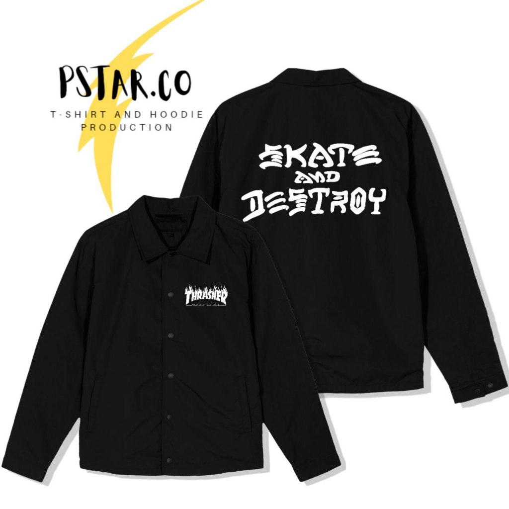 Jaket Coach Thrashr Skate and Destroy unisex