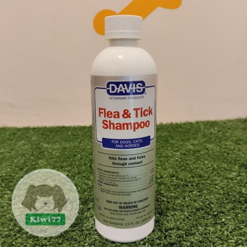 Shampoo Grooming Anti Kutu Davis Flea & Tick Shampoo For Dog & Cat 355ml