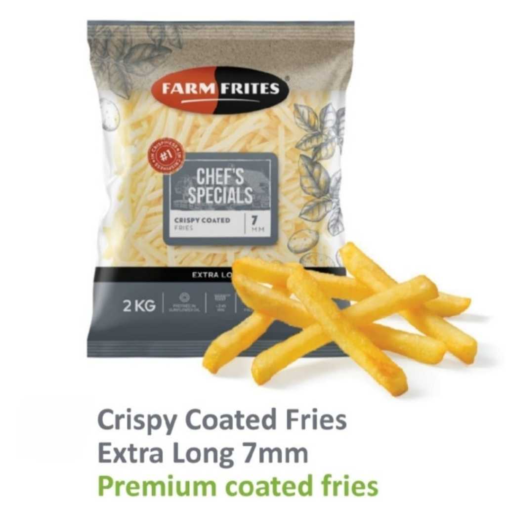 

Kentang Shoestring Coated FARMFRITES CrispyCoated Fries Extra Long 2Kg