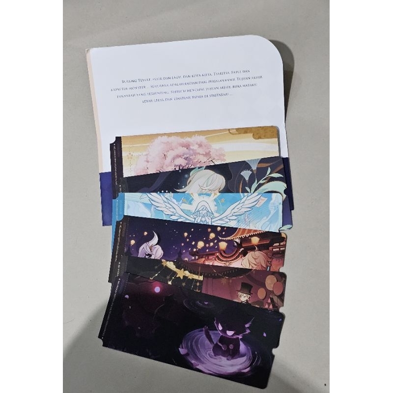 Ready merch 2023 Gi genshin. impac Tiket holo bookmark Scaramouch Cat Inazuma venti mondstat liyue s
