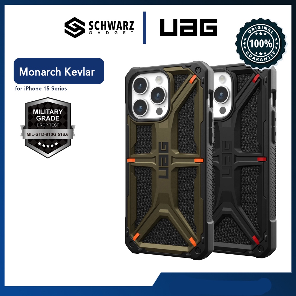 UAG Monarch Kevlar Rugged Shockproof Case iPhone 15 Pro Max Military Outdoor Casing Original