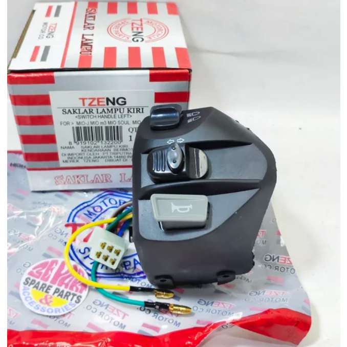 Saklar Mio J kiri 8 kabel Holder lampu klakson sen Yamaha Mio J