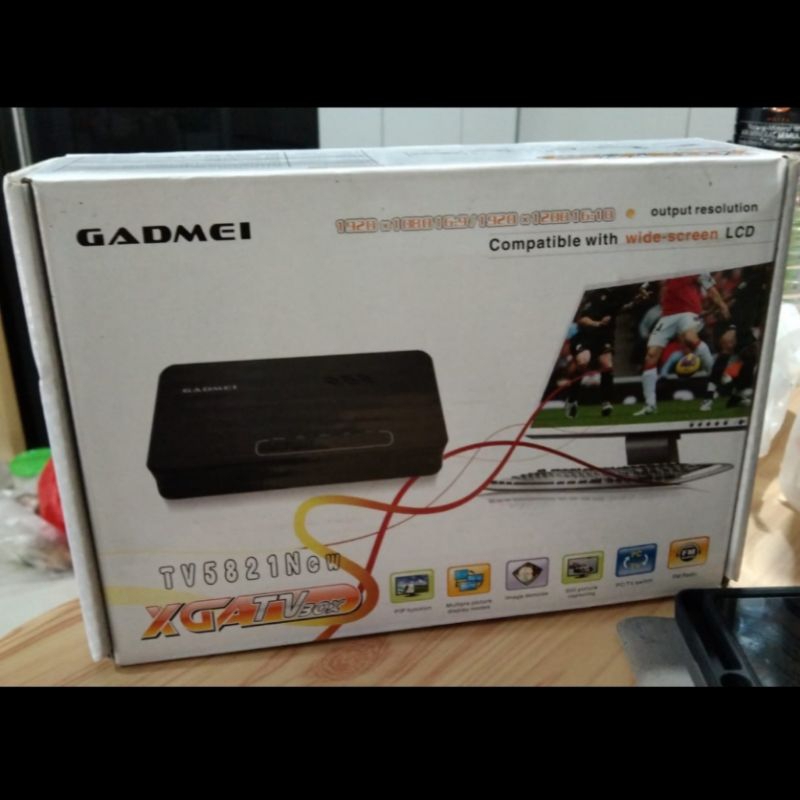 GADMEI TV TUNER BOX TV 5821 NEW MONITOR LCD CRT