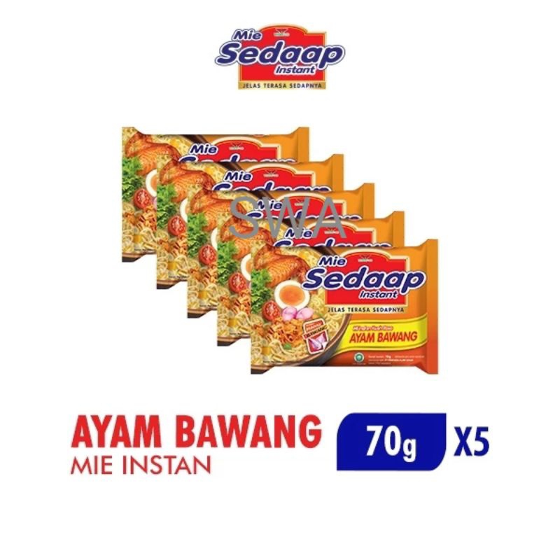 

Mie Sedap Ayam Bawang Kuah 70gr x 5pcs