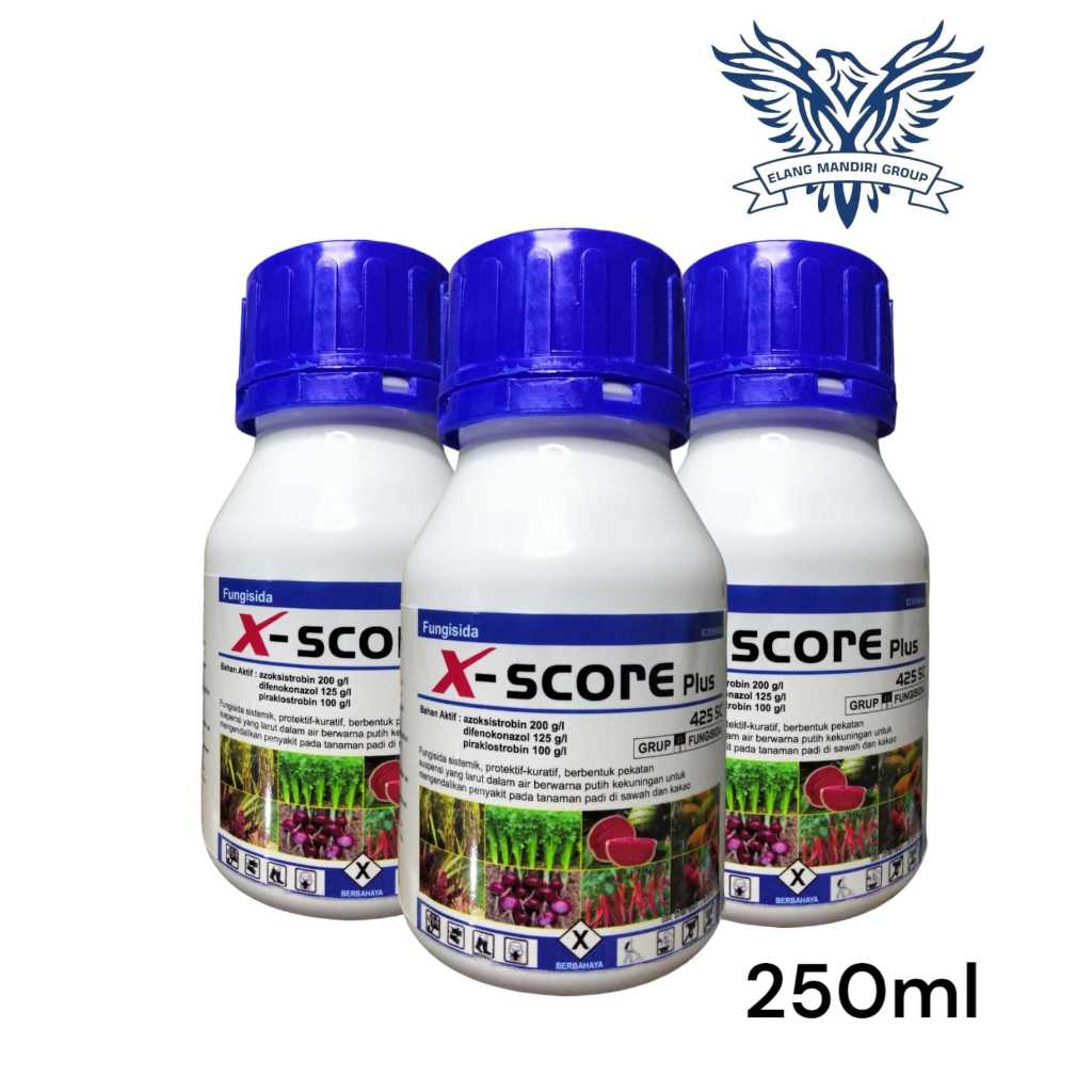 Fungisida X SCORE PLUS 425 SC 250 ml Azoksistrobin 200g/l Difenokonazol 125g/l Piraklostrobin 100g/l