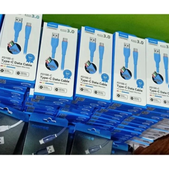 ➯✽✷ Cable Data Type C Foomee FD100C , Kabel Data Foomee Type C FD100 Laris