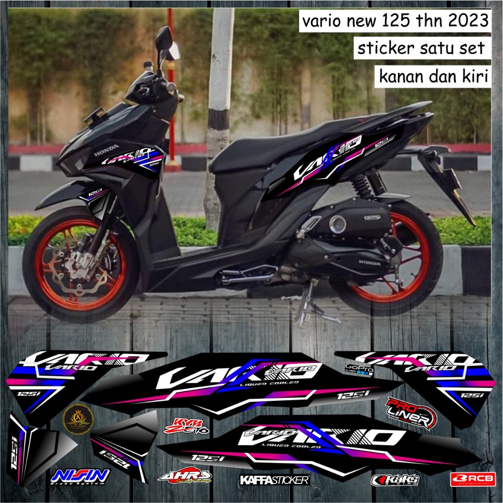 Striping Stiker VARIO Terbaru 125 - Stiker VARIO New 125 List Motif Variasi Motor STICKER VARIO 125 