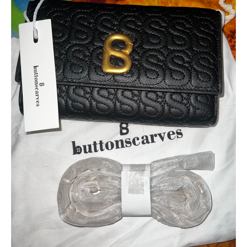Luna Wallet Bag Buttonscarves - Black