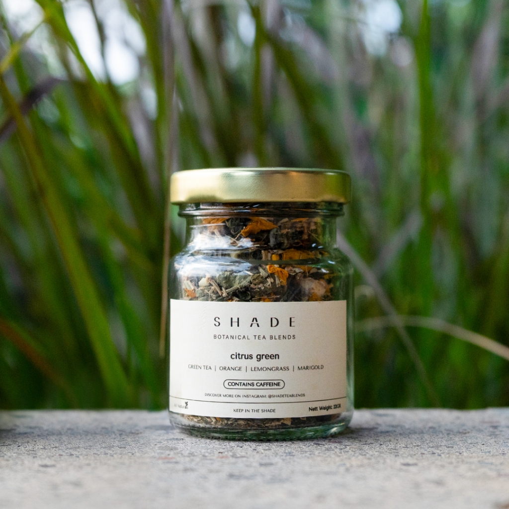 

SHADE Tea Blends - Citrus Green (22gr) - Green Tea | Orange | Marigold | Lemongrass – Premium Organic Detoxifying