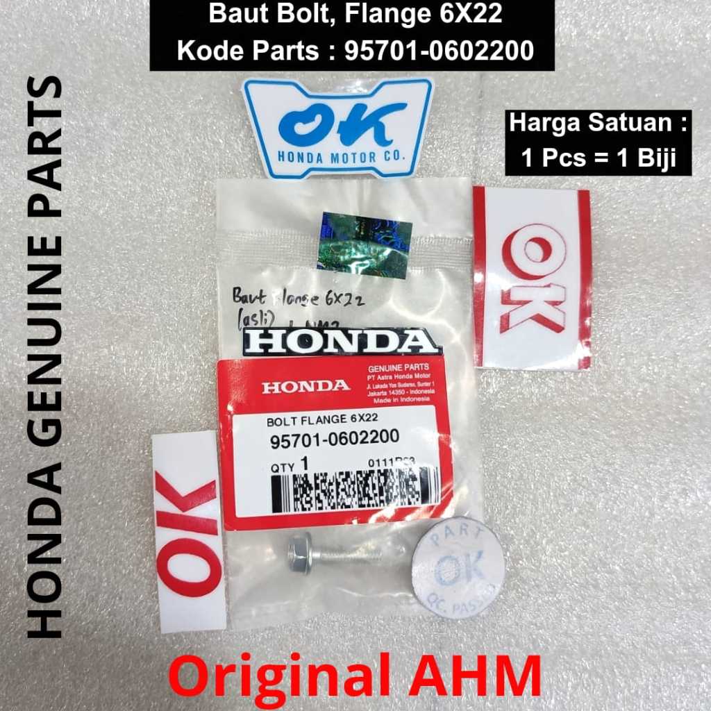 95701 0602200 Baut Bolt Flange 6x22 Baut Cover Body Vario 125 FI eSP Vario 150 eSP Vario 110 CW PCX 