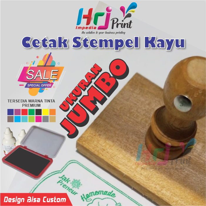 Cetak Stempel Kayu Jumbo | Cetak Stempel Kayu Logo Custom | Cetak Stempel Design Custom