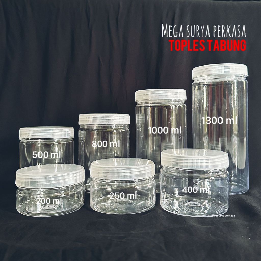 TOPLES PLASTIK 400 ML-TOPLES TABUNG 400 ML CYLINDER 400 Ml 250 400 500 600 800 1000 ml