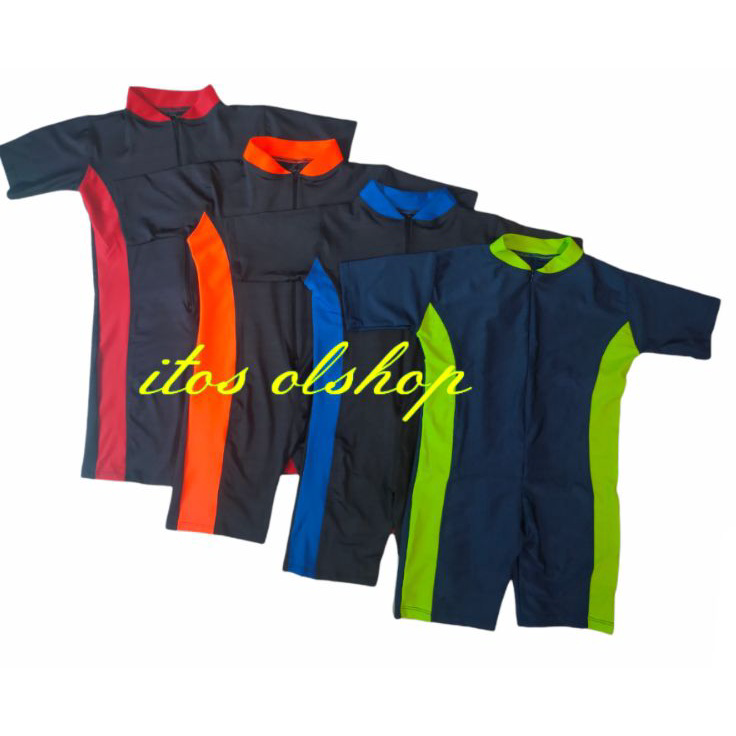 Super Promo Baju Renang Anak  3-12 Tahun Diving Pendek Polos