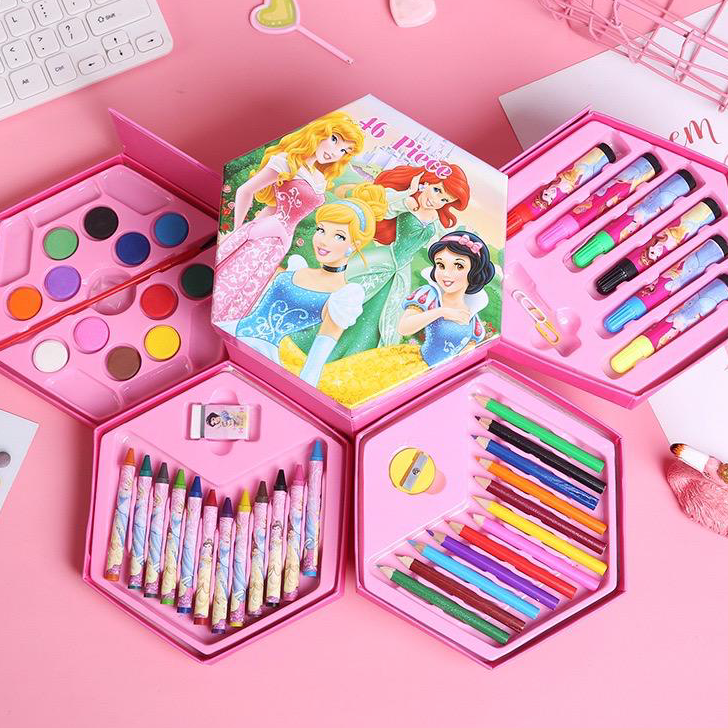 

➠❉✳ CRAYON SET isi 46 Pcs 4 in 1 Mewarnai / Melukis