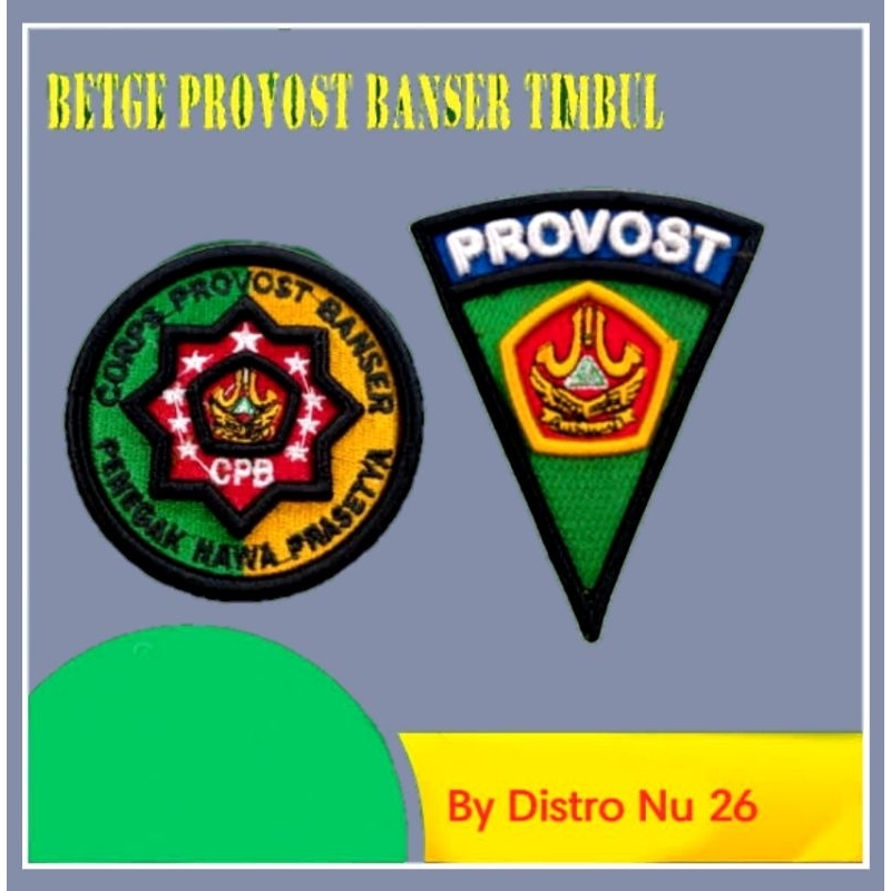 bordir timbul banser provost - bordir banser 3D