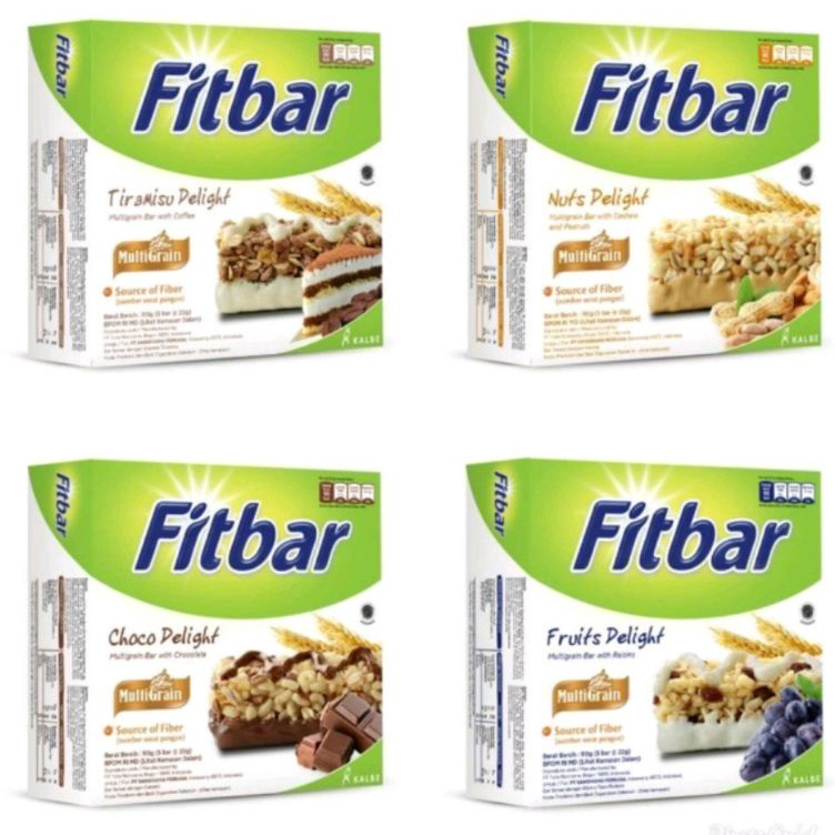 

Readystock Fitbar Multigrain 5x22gr Tiramisu Cheese Delight Choco Delight Fruit Terbatas