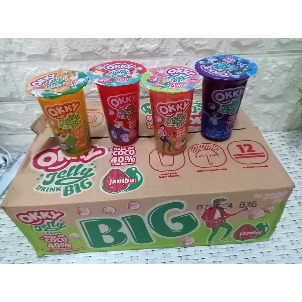 

COD // Okky Jelly Drink BIG 220 Ml 1 Dus Isi 24 Pcs // Minuman Jelly // Minuman Sehat // Minuman Keluarga // Okky Jelly Drink Big // Okky Jelly Drink BIG (1 Dus/ 24 Cup) // Okky Jelly Drink Cup Big