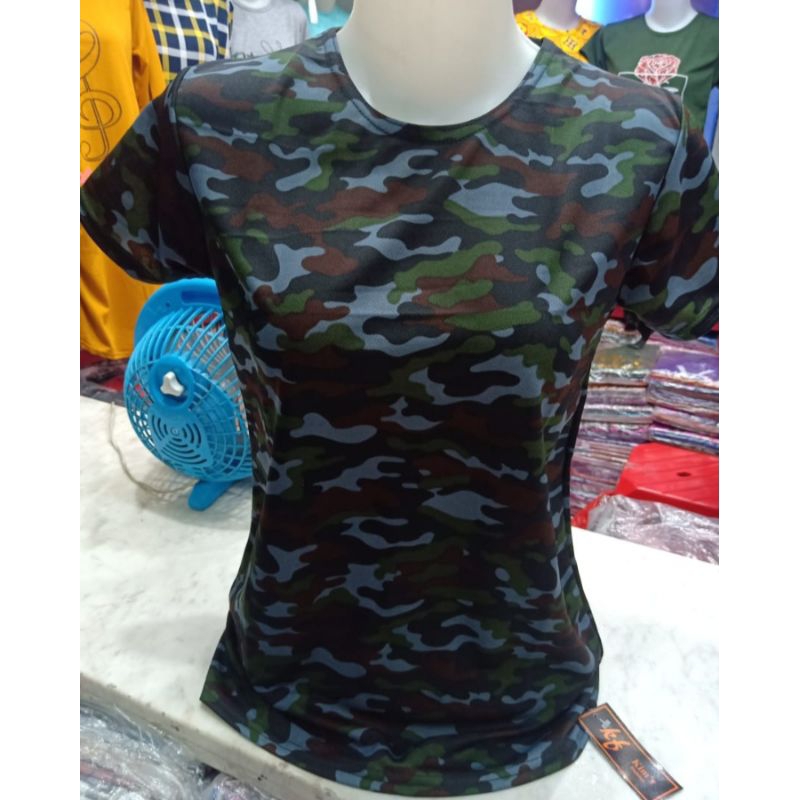 KAOS WANITA ARMY TENTARA LORENG BAJU ARMY CEWEK LENGAN PENDEK ALL SIZE