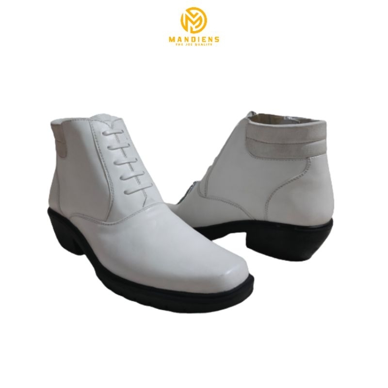 Medali K173PTH Sepatu Pdh Putih Kulit Asli PDU- Sepatu Kulit Pdh Tni Polri Perwira