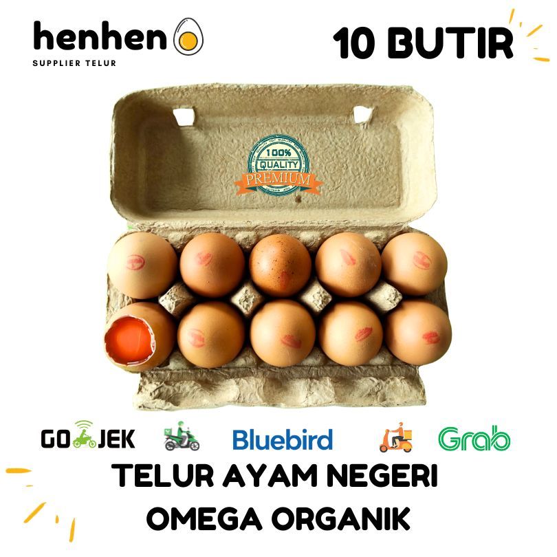 

TELUR AYAM NEGERI OMEGA ORGANIK PER BOX = 10 BUTIR HENMART