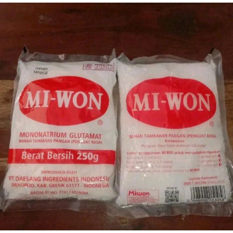 

Miwon Msg 250gr, Sasa Msg 250gr