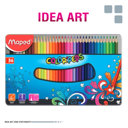 

Pensil Warna Set 36 Warna Segitiga Maped ColorPeps 832056 Metal Box