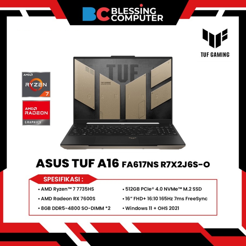 ASUS TUF Gaming A16 Advantage Edition FA617NS-R7X2J6S-O Sandstorm