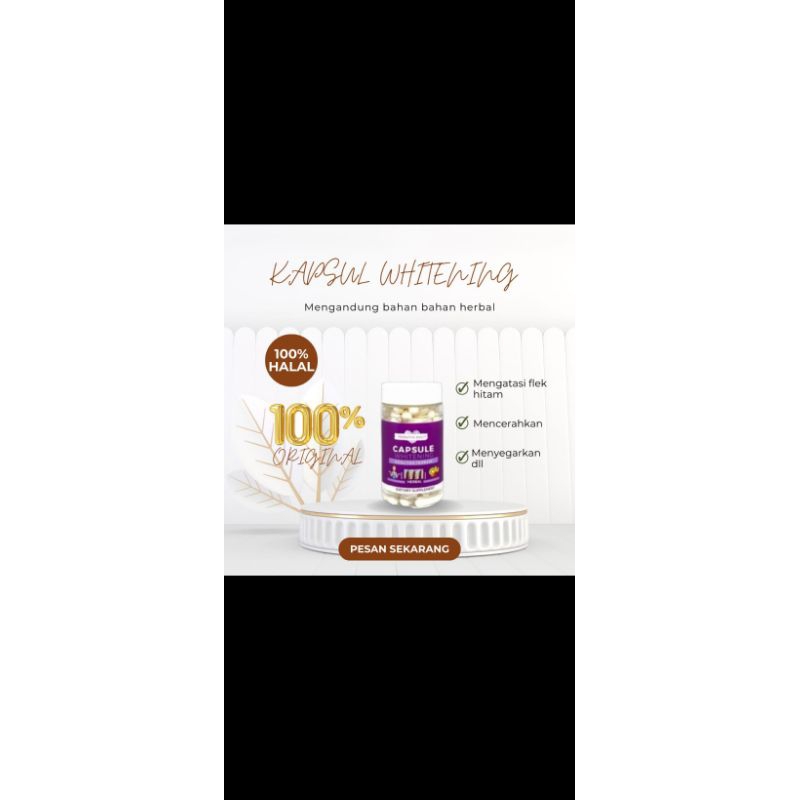 (BIG PROMO) KAPSUL WHITENING PEMUTIH BADAN ISI 60 CAPSULE BOTOL UNGU