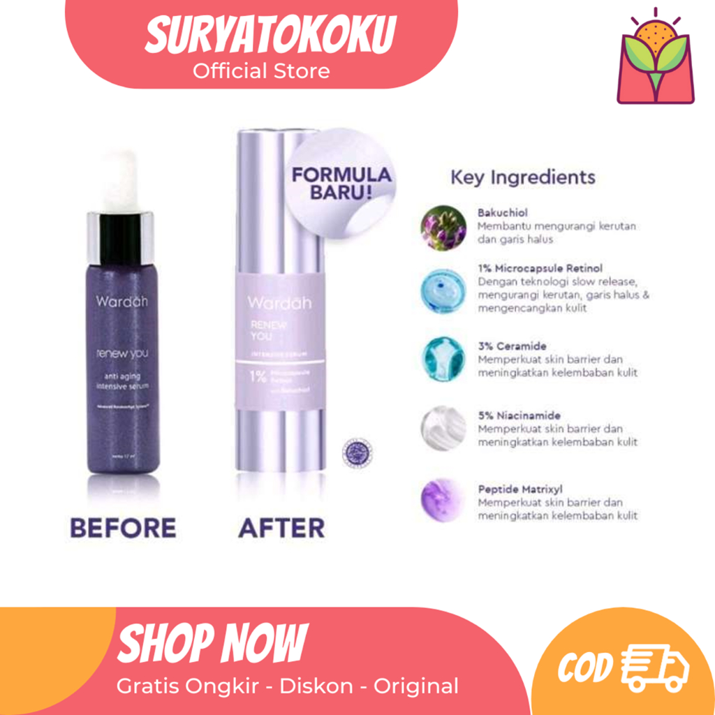 Wardah Renew You Anti Aging Intensive Serum 17 ml - Serum Anti Aging