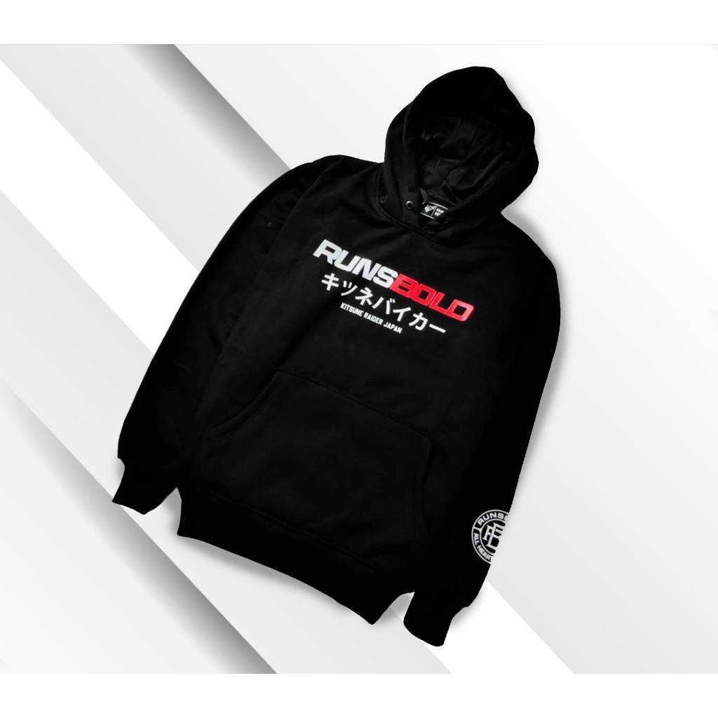 Hoodie KITSUNE RIDER Katun Fleece Anime Jempang Kitsune Rider